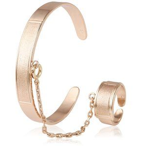 Adjustable Bangle Ring 18KGP Set